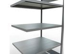 Schulte Lagertechnik Fachbodenregal-Stecksystem MULTIplus 250, Anbauregal, Längenriegel, 2000x1000x800 mm, 5 Böden, verzinkt