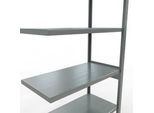 Schulte Lagertechnik Fachbodenregal-Stecksystem MULTIplus 250, Anbauregal, Längenriegel, 2500x1000x500 mm, 6 Böden, verzinkt