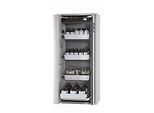 Sicherheitsschrank Typ 90 asecos S-PHOENIX-90, Flügel- und Falttüren mit Türfeststellanlage, Front Lichtgrau, B 896 x T 616 x H 1968 mm
