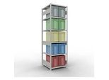 Schulte Lagertechnik Fachbodenregal-Stecksystem MULTIplus 250, Grundregal, Längenriegel, 2500x750x800 mm, 6 Böden, lichtgrau