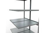 SCHULTE Lagertechnik Doppel-Anbauregal Stecksystem, MULTIPlus250, 3000x1000x(2x600) mm, 14 Böden, verzinkt