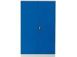 Stahlschrank, H 1950 x B 1200 x T 420 mm, lichtgrau 7035/enzianblau 5010