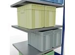 Schulte Lagertechnik Fachbodenregal-Stecksystem MULTIplus 250, Anbauregal, Längenriegel, 2000x1000x800 mm, 5 Böden, enzianblau/verzinkt