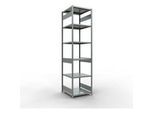 Schulte Lagertechnik Fachbodenregal-Stecksystem MULTIplus 250, Grundregal, Längenriegel, 3000x750x800 mm, 7 Böden, verzinkt