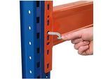 Schulte Lagertechnik Holmpaar EGN-DUO, Stärke 1,5 mm, T 50 x H 150 mm, Feldweite 2700 mm, Traglast 3750 kg/Holmpaar, orange