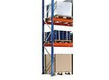 Schulte Lagertechnik Palettenregal-Ständerrahmen S625-A18, unmontiert, T 800 x H 8000 mm, Stützenbreite 100 mm, blau/verzinkt