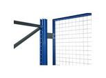 Schulte Lagertechnik Drahtgitter-Rückwand für Ständerrahmen S625-A18, S635-B20 und S645-B25, B 2700 x H 1000 mm, blau/verzinkt