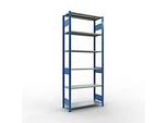 Schulte Lagertechnik Fachbodenregal MULTIplus150, Steck-Grundregal, B 1000 x T 400 x H 2500 mm, 6 Ebenen, bis 1400 kg, enzianblau/verzinkt