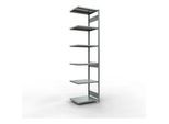 Schulte Lagertechnik Fachbodenregal-Stecksystem MULTIplus 250, Anbauregal, Längenriegel, 3000x750x600 mm, 7 Böden, verzinkt