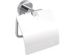 WC-Papierrollenhalter tesa Smooz, Befestigung ohne Bohren, ablösbar, mit Deckel