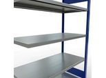 Schulte Lagertechnik Fachbodenregal-Stecksystem MULTIplus 250, Anbauregal, Längenriegel, 2000x1300x600 mm, 5 Böden, lichtgrau