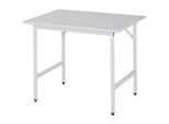 Rau ESD-Arbeitstisch Jerry, manuell höhenverstellbar, 28 mm Spanplatte mit Melaminbelag, bis 300 kg, B 1000 x T 800 x H 800-850 mm, lichtgrau