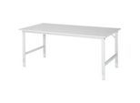 Rau ESD-Arbeitstisch Tom, manuell höhenverstellbar, 28 mm Spanplatte mit Melaminbelag, bis 500 kg, B 2000 x T 1000 x H 760-1080 mm, lichtgrau