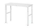 Rau ESD-Basistisch Serie E, manuell höhenverstellbar, 28 mm Spanplatte mit Melaminbelag, bis 450 kg, B 1000 x T 500 x H 650-1000 mm, lichtgrau