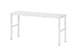 Rau Basistisch Serie E, manuell höhenverstellbar, 22 mm Spanplatte mit Melaminbelag, bis 450 kg, B 1500 x T 900 x H 650-1000 mm, lichtgrau