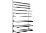 Wandregal 9 VK Schäfer Shop Select, 9 Böden, L 1000 x B 640 x T 100/155/220 mm, ohne Kästen
