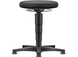 Allround Hocker Bimos, sitzhöhenverstellbar 450-650 mm, mit Gleiter, Stoffbezug, atmungsaktiv, Farbring blau