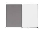 Kombiboard Legamaster UNITE, Pinboard & Whiteboard, B 1200 x T 12,6 x H 900 mm, Markerablage, lackierter Stahl & Filz, weiss & grau