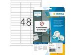 Herma Etiketten Nr. 10005, 63,5 x 16,9 mm, ablösbar, selbstklebend, Papier, weiss, 1200 Stück