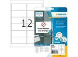 Herma Etiketten Nr. 4348, 96 x 42,3 mm, ablösbar, selbstklebend, sichere Haftung, Papier, weiss, 300 Stück