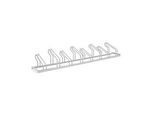 Bügelparker WSM, 1-seitig, für Reifen bis B 55 mm, B 2800 x T 1850 x H 415 mm, Stahl feuerverzinkt, 8 Einstellplätze, montiert