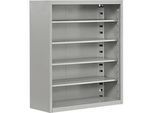 Magazinregal, 830 mm hoch, 4 Böden, ohne Kästen, weissaluminium