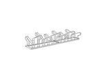Bügelparker WSM, 2-seitig, für Reifen bis B 55 mm, B 2100 x T 3200 x H 500 mm, Stahl feuerverzinkt, 12 Einstellplätze, zerlegt