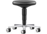 Reinraum Hocker Bimos, Reinraumklasse 3, höhenverstellbar, ESD-konform, Doppelrollen, Kunstleder