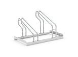 Bügelparker WSM, 1-seitig, für Reifen bis B 55 mm, B 700 x T 1850 x H 500 mm, Stahl feuerverzinkt, 2 Einstellplätze, zerlegt