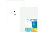 Herma Premium-Adressetiketten Nr. 8692, 297 x 420 mm, selbstklebend, permanenthaftend, bedruckbar, Papier, weiss, 100 Stück auf 100 Blatt