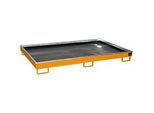 Bauer Regalwanne RW 2200-1 PE, mit PE-Einsatz, lackiert, L 2165 x B 1315 x H 230 mm, gelborange RAL 2000