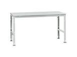 Manuflex Arbeitstisch UNIVERSAL Standard, 1750 x 1000 mm, Melamin lichtgrau, lichtgrau