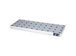 Bauer Kleingebindewanne KGW 1/M V4A, mit Lochblechrost, L 940 x B 370 x H 60 mm, 20 L, 150 kg, Edelstahl 1.4571, Silber