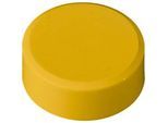 Rundmagnete MAUL, Kunststoff & Metall, Feinstruktur, Haftkraft 2 kg, ø 33 x 14 mm, gelb, 20 Stück