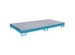 Bauer Regalwanne RW-GR 2700-1 PE, mit PE-Einsatz und Gitterrost, L 2665 x B 1315 x H 210 mm, lackiert, lichtblau RAL 5012