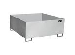 Bauer Auffangwanne VAW-1000, L 1460 x B x 1460 x H 620 mm, bis 1000 l, Edelstahl, unterfahrbar