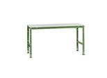 Manuflex Grundtisch UNIVERSAL Standard, Tischplatte Melamin, 1750x800, resedagrün