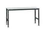Manuflex Grundtisch UNIVERSAL Standard, Tischplatte Melamin, 1750x800, anthrazit