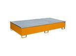 Bauer Regalwanne RW-GR 2700-3 PE, mit PE-Einsatz, mit Gitterrost, L 2665 x B 1315 x H 440 mm, gelborange RAL 2000