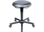 XXL-Hocker meychair Assistant Pro A19-10020, mit Rollen, höhenverstellbar, bis 250 kg, Stahl & Kunstleder, desinfektionsmittelbeständig, schwarz