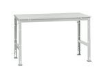 Manuflex Arbeitstisch UNIVERSAL Standard, 1500 x 1000 mm, Kunststoff lichtgrau, lichtgrau