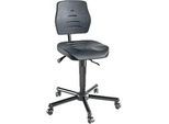 XXL-Arbeitsdrehstuhl meychair Workster Pro W15-01085, dreh- & höhenverstellbar, bis 250 kg, B 470 x T 470 x H 880 - 1020 mm, Stahl & PU, desinfektionsmittelbeständig, schwarz