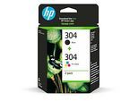 Original HP Tintenpatronen 304 CMYK, Mixpack, schwarz, cyan, magenta, gelb