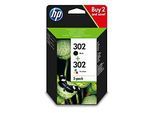 Original HP Tintenpatronen 302 CMYK, Mixpack, schwarz, cyan, magenta, gelb