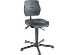 XXL-Arbeitsdrehstuhl meychair Workster Pro W15-01084, dreh- & höhenverstellbar, bis 250 kg, B 470 x T 470 x H 900 – 1030 mm, Stahl & PU, desinfektionsmittelbeständig, schwarz