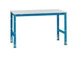 Manuflex Arbeitstisch UNIVERSAL Standard, 1500 x 1000 mm, Kunststoff lichtgrau, lichtblau