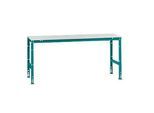 Manuflex Grundtisch UNIVERSAL Standard, Tischplatte Kunststoff, 2000x800, wasserblau