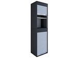 Rolladenschrank Aktos XL, 4 Ordnerhöhen, abschliessbar, Bügelgriff, B 500 x T 400 x H 1860 mm, Holz, schwarz