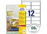 Avery® Zweckform Etiketten L4776REV, wetterfest, ablösbar, druckergeeignet, rechteckig, Polyester, matt weiss, 240 Stück auf 20 Blatt