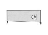 MAUL Tisch-Trennwand MAULconnecto, Akustikvlies 4000 g/m², Aluminiumprofil, B 1600 x H 500 mm, Akustik hellgrau, anthrazit